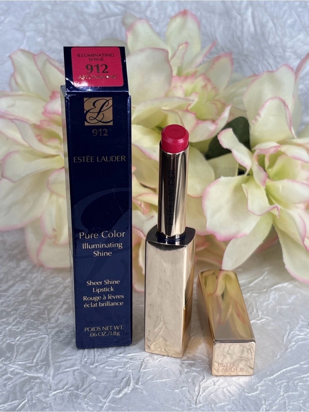 ESTEE LAUDER PURE COLOR ILLUMINATING SHEER SHINE Lipstick 912 Astonishing